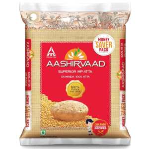 Ashirbad Atta – 1kg Pack | Premium Whole Wheat Flour for Soft & Tasty Rotis
