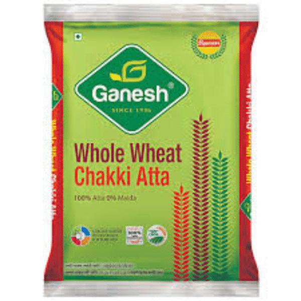 Ganesh Atta – 5kg Pack | Premium Quality Whole Wheat Flour for Soft & Fluffy Rotis