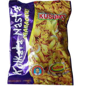 Kusum Kolkata Nasta Chanachur – 90g Pack | Spicy & Crunchy Bengali Snack Mix