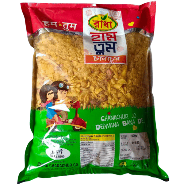 Radha Hum Tum Chanachur – 500g Pack | Spicy & Crunchy Bengali Snack Mix - Image 2