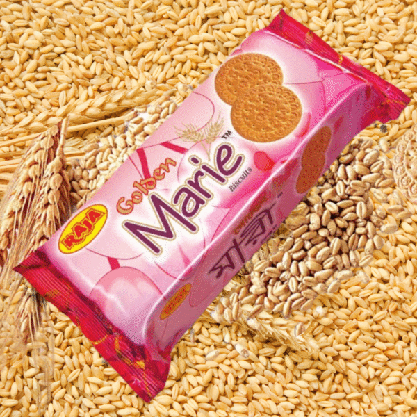 Raja Golden Marie Biscuit – Light & Crispy Tea-Time Snack | Classic Taste | 300g Pack
