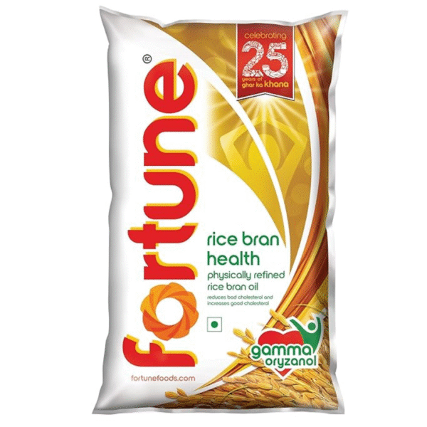 Fortune Rice Bran Health Oil – 870g Pouch | Heart-Healthy Cooking Oil with Gamma Oryzanol | Ideal for Everyday Cooking & Frying