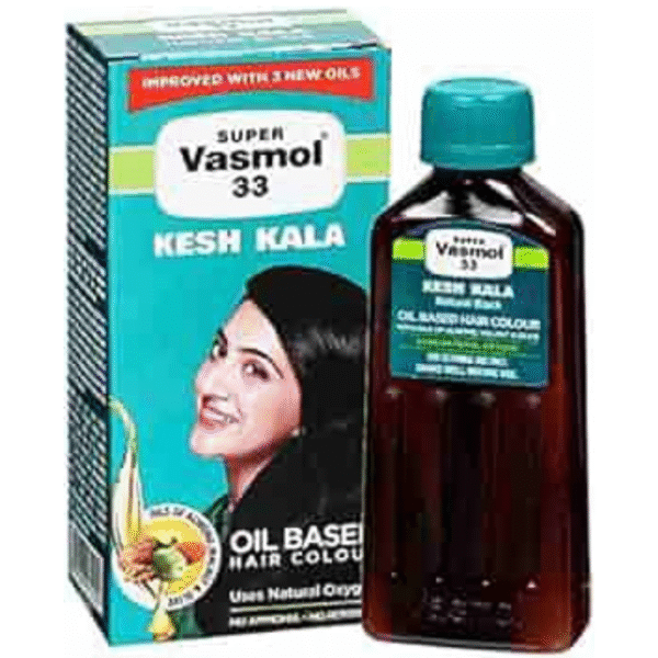 Super Vasmol 33 Kesh Kala – 100ml | Natural-Looking Black Hair Color | Long-Lasting Shine & Grey Coverage