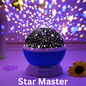Star Master Night Light Projector – 360° Rotating Galaxy Lamp for Kids & Adults | Soothing Night Sky Effect with Colorful LED Stars