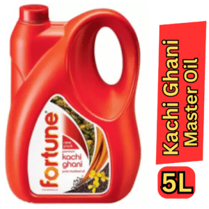 Fortune Kachi Ghani Mustard Oil – 5 Litre Bottle | Pure & Aromatic Cooking Oil for Traditional Indian Recipes