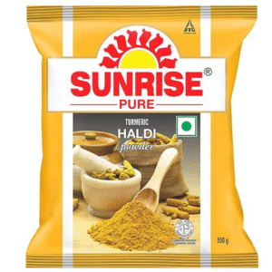 Sunrise Turmeric Powder – 500g Pouch | Pure & Aromatic Haldi for Cooking, Immunity & Wellness
