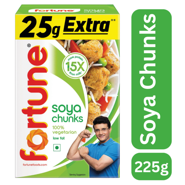 Fortune Soya Chunks – 200g Box | High Protein, Healthy & Tasty Meat Substitute