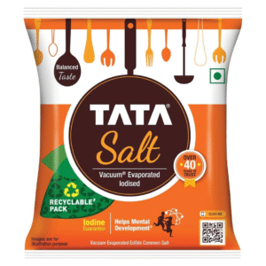 Tata Salt – 1kg Pack | Iodized & Refined Salt for Everyday Cooking