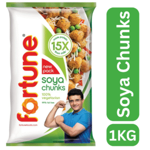 Fortune Soya Chunks – 1Kg Pack | High Protein, Healthy & Tasty Meat Substitute for Everyday Cooking